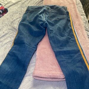 Pacsun Stylish Blue Jeans with Yellow Stripe